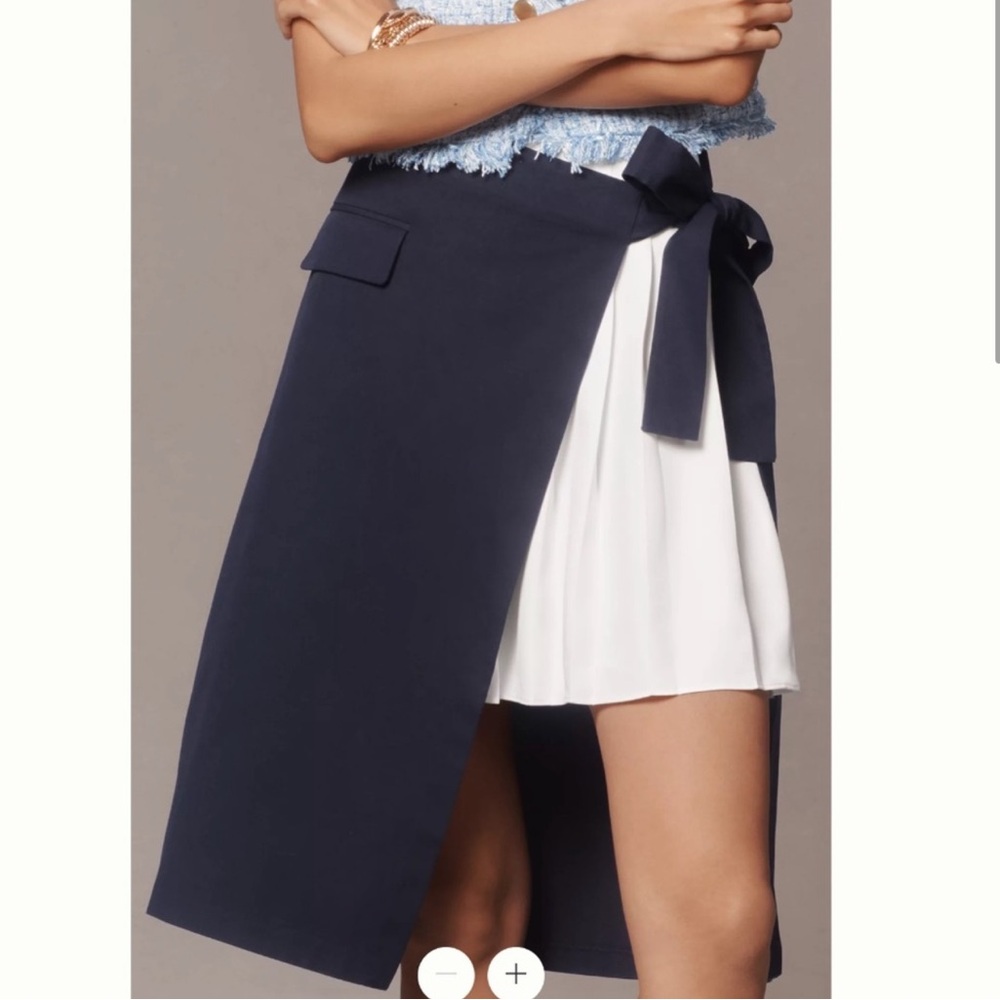 Mare Mare Asymmetric Pleated Wrap Skirt